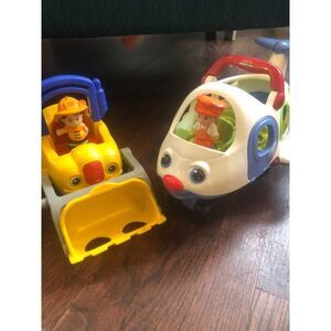 fisher price Little people plane and dozer lot with 2 figures
